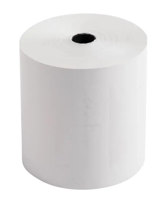 Bobine pour tickets de caisse 80x70mm - 72m - 1 pli thermique 48g/m2. - Blanc