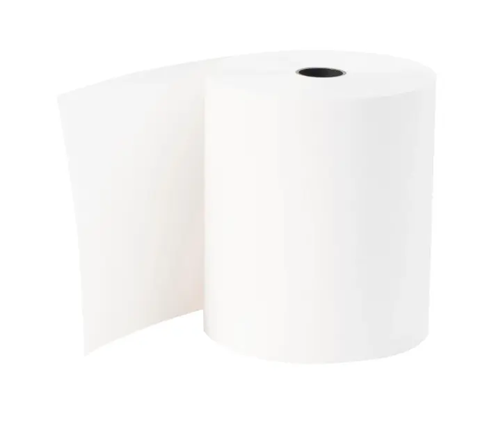 Bobine pour tickets de caisse 80x70m - 72m - 1 pli thermique 48m2. - Blanc