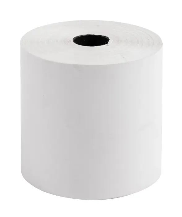 Bobine pour tickets de caisse 80x68mm - 70m - 1 pli thermique 48g/m2. - Blanc