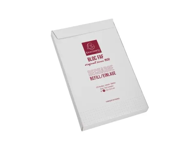 RECHARGE FAF n°4 21x13,5cm 170p. DOTS - Blanc