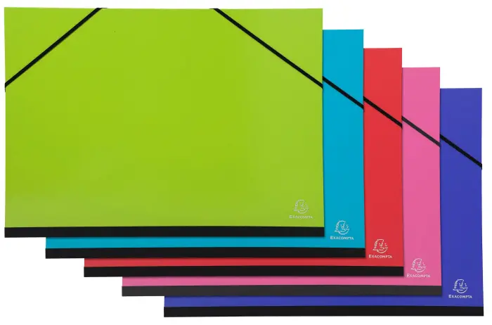 Carton à dessins avec élastiques IDERAMA - A3 - Couleurs assorties