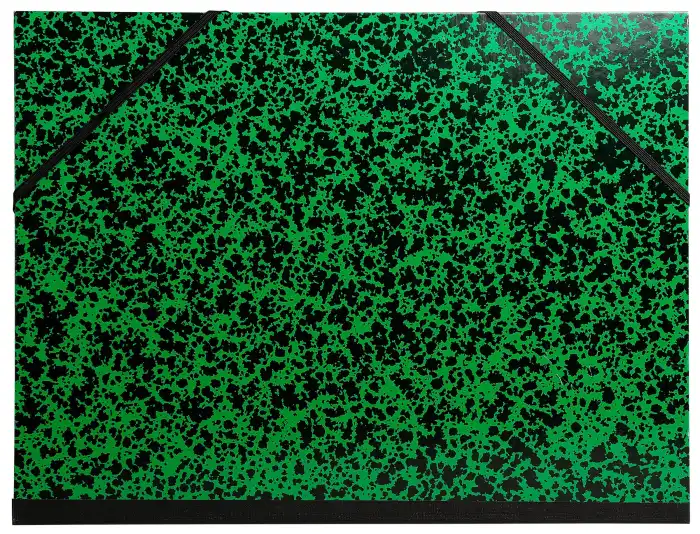Carton à dessin Annonay avec élastiques 26x33 cm - Pour formats A4 et 24x32 cm - Vert
