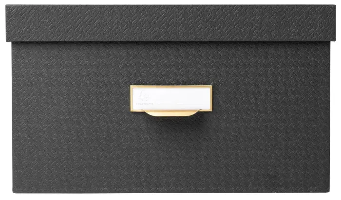 Lot de 3 boîtes de rangement OfficeByMe - Noir