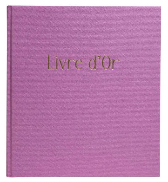 Livre d'or 140 pages tranche or Pop'N Co - Lilas