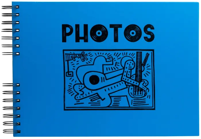 Album à spirales 50 pages noires Musicart - Bleu