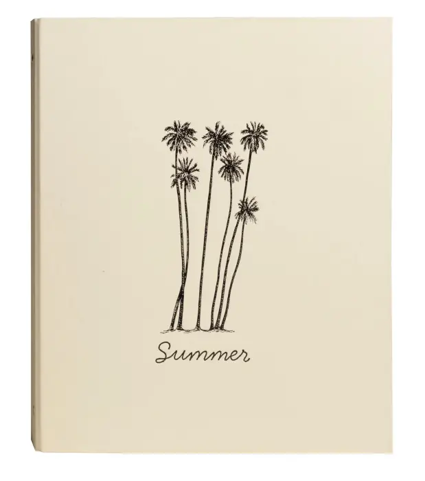 Album photos classeur 60 pages noires Summertime - Jaune pastel