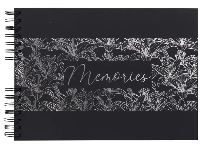 Album photos à spirales 50 pages noires Titane - Noir