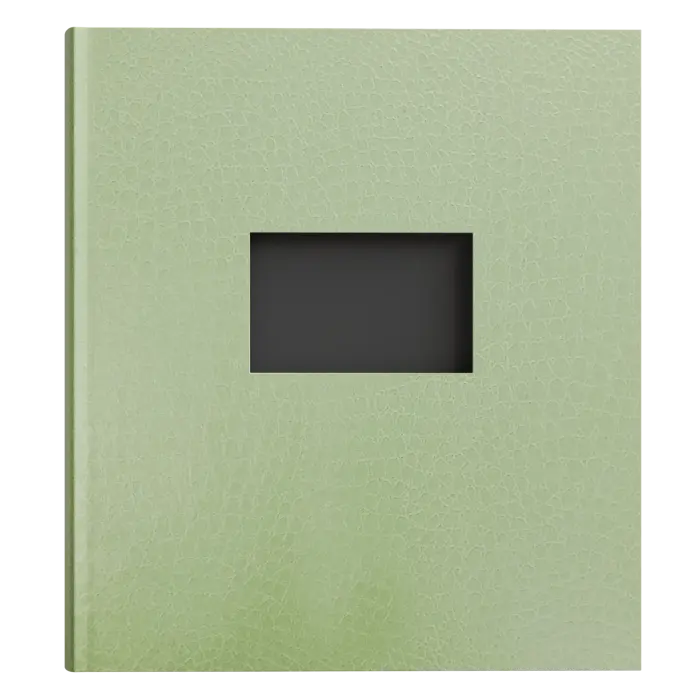 Album photos livre 60 pages noires Prestige - Vert turquoise