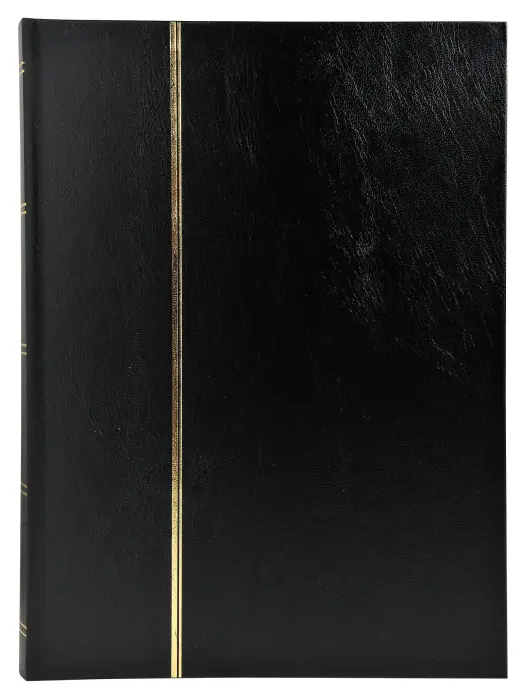 Album de timbres simili-cuir 64 pages noires - 22,5x30,5 cm - Noir