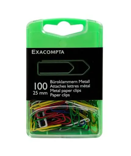 Boîte de 100 attaches lettres couleur 25mm - Couleurs assorties