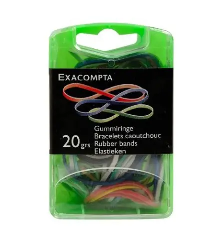 Boîte de bracelets caoutchouc 20g - Couleurs assorties