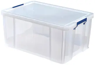 Fellowes Boîte de rangement ProStore, 70 litres, transparent