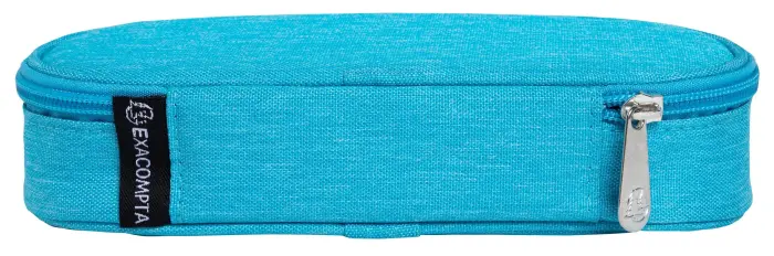 Trousse compacte polyester recyclé Plumier - Couleurs assorties