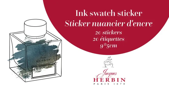 Sachet de 20 nuanciers stickers Jacques Herbin Prestige - New