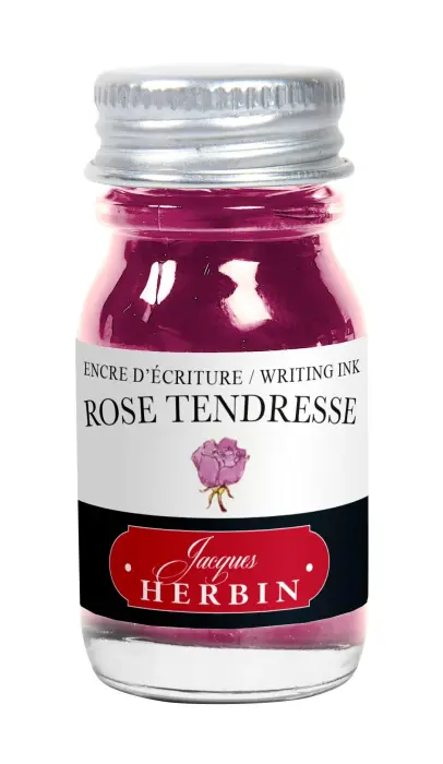Encre traditionnelle à stylo en flacon 10ml - rose tendresse