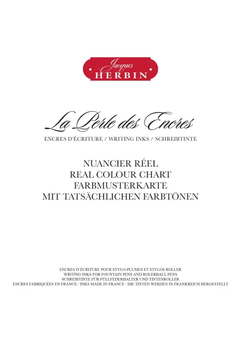 NUANCIER REEL PERLE DES ENCRES