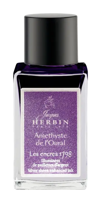 Encre 1798 à paillettes argentées 15ml - Violet améthyste - New