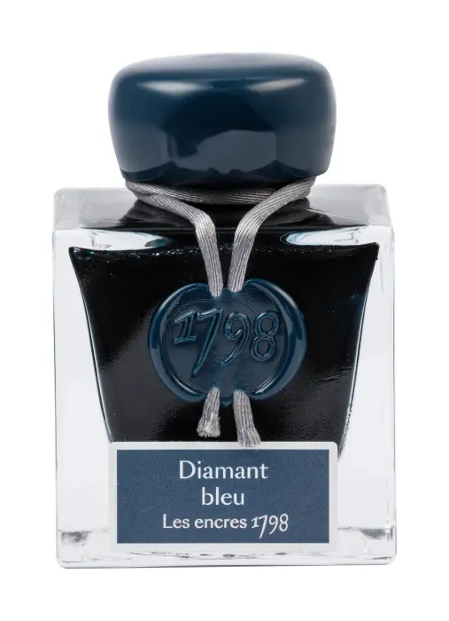 Encre 1798 à paillettes argentées - Diamant bleu