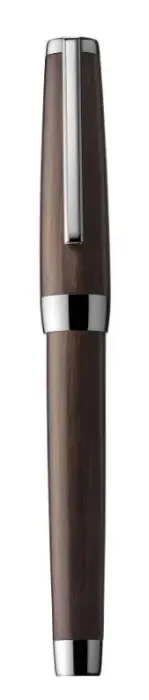 Roller en bois précieux, corps en ébène et attributs palladium polis