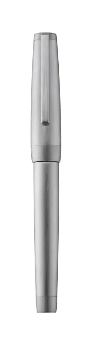 Stylo en métal précieux, corps et attributs palladium brossés, plume F