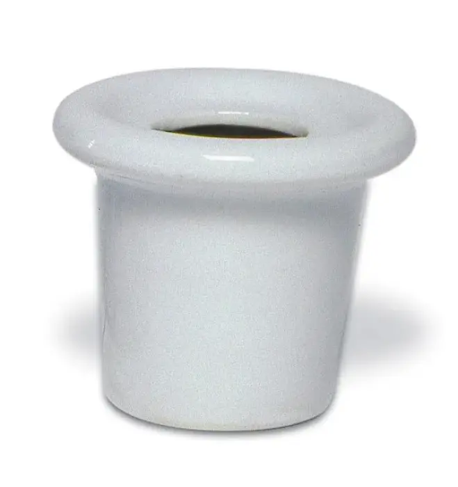 Encrier porcelaine rond - blanc