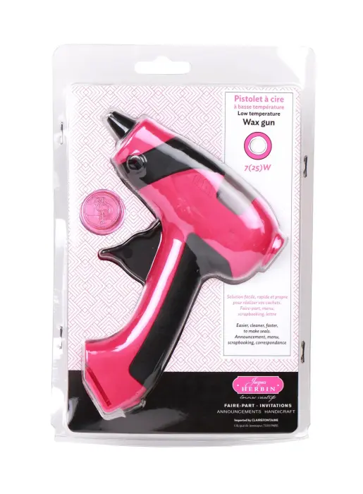 Petit pistolet cire spécial loisirs créatifs - fuchsia