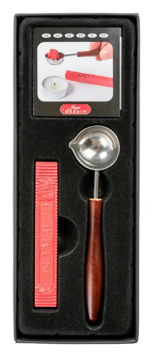 Coffret traditionnel cuillère à cire