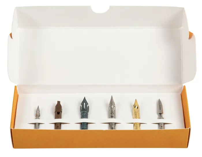 Coffret 6 plumes de calligraphie