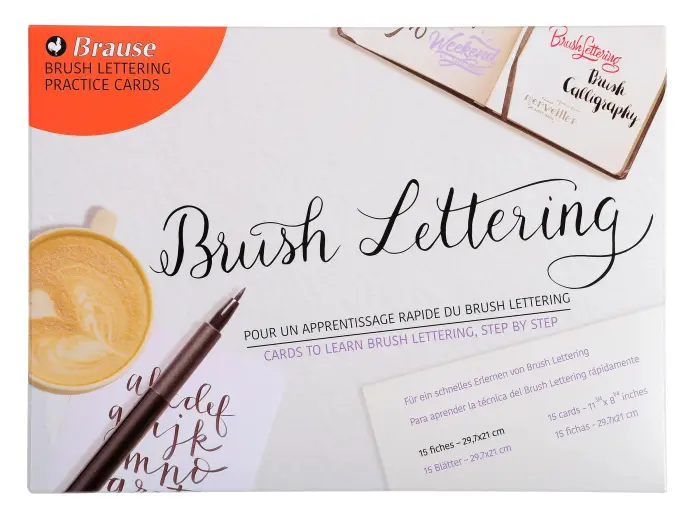 Feuilles d'apprentissage au Brush lettering.