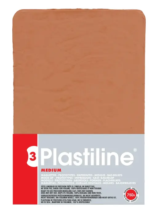 750g de plastiline dureté 3-médium - Ocre