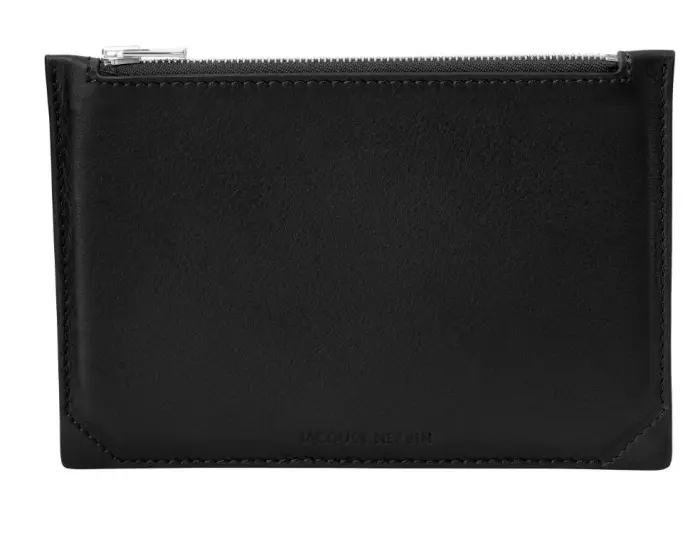Pochette multifonction en cuir, petit modèle - Noir
