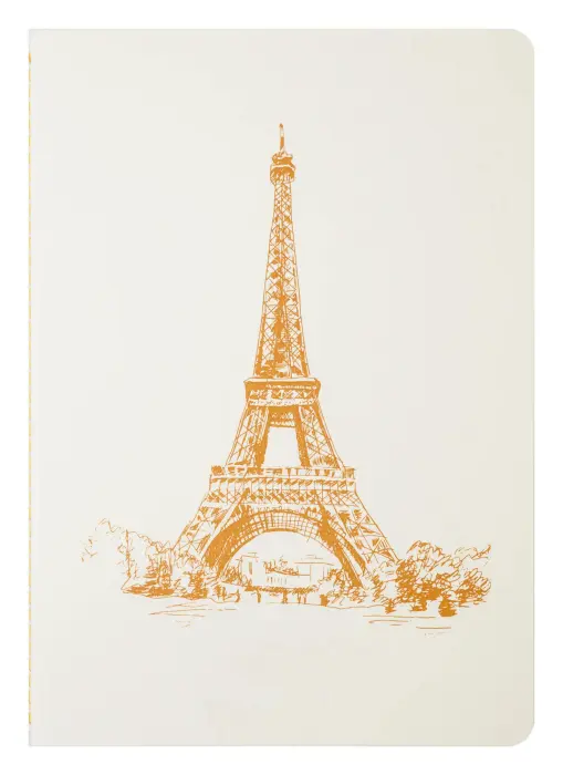 Cahier A5 ligné - Tour Eiffel - 32 pages - Brun