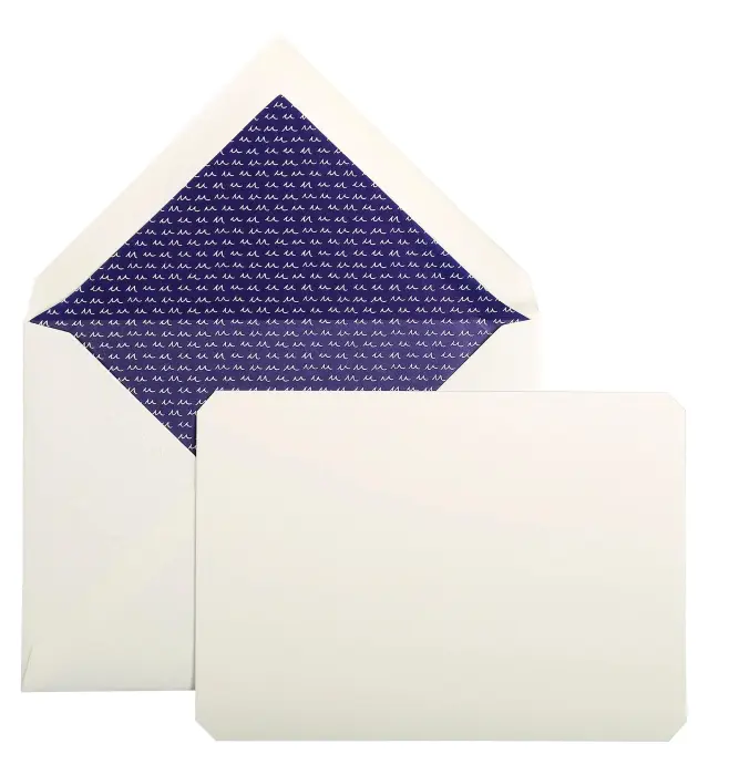 15 CARTES + 15 ENV C6 BLEU - Bleu marine