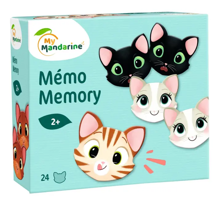 Mémory, Chats et expressions - Multicolore