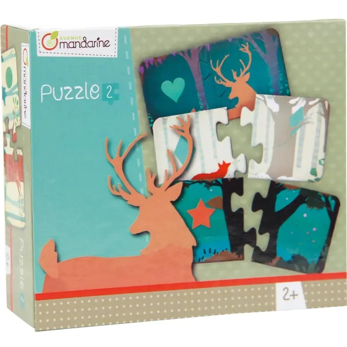 * Puzzles 2 pièces, Les formes - Gris