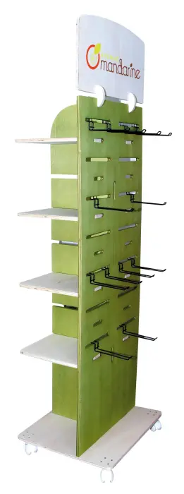Présentoir en bois vide, AVM - Vert