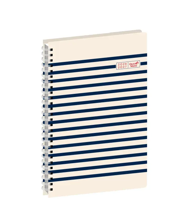 Quo Vadis - Agenda année scolaire - Spiralé - 2026-2027 - Ministre S Septembre - Semainier Planning - Français - Egeo - 13 mois de août à août - 16x24 cm - Papier Clairefontaine blanc
