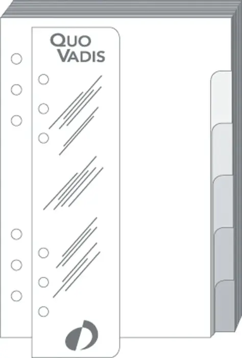 Quo Vadis - Recharge Organiseur - INTERCALAIRE+REGLE T17 - 10x17 cm