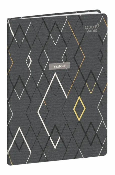 Quo Vadis - Carnet de notes - Smooth - Pages Points (dots) et lignées - 15x21 cm - Papier Clairefontaine blanc - Toile (effet tissé) - AZILAL - PROMO