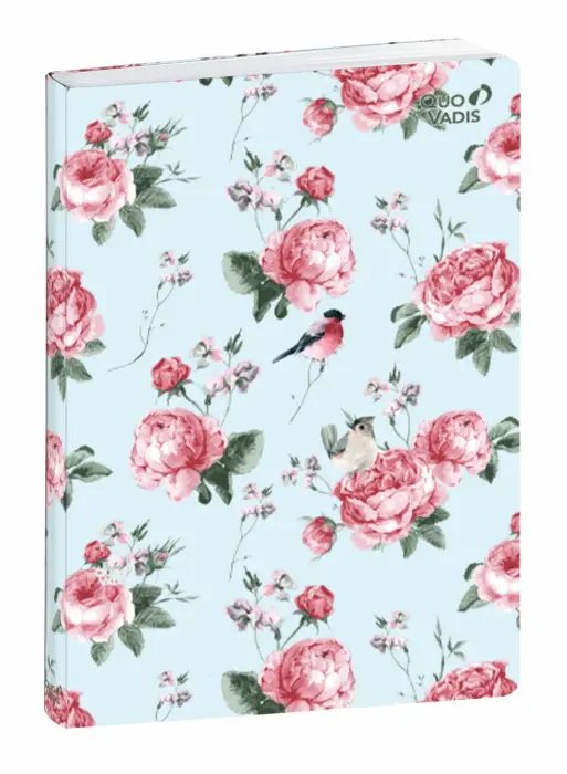 Quo Vadis - Carnet de notes - Stylish - Pages Points (dots) et lignées - 15x21 cm - Papier Clairefontaine blanc - Toile (effet tissé) - TAPISSERIE - PROMO
