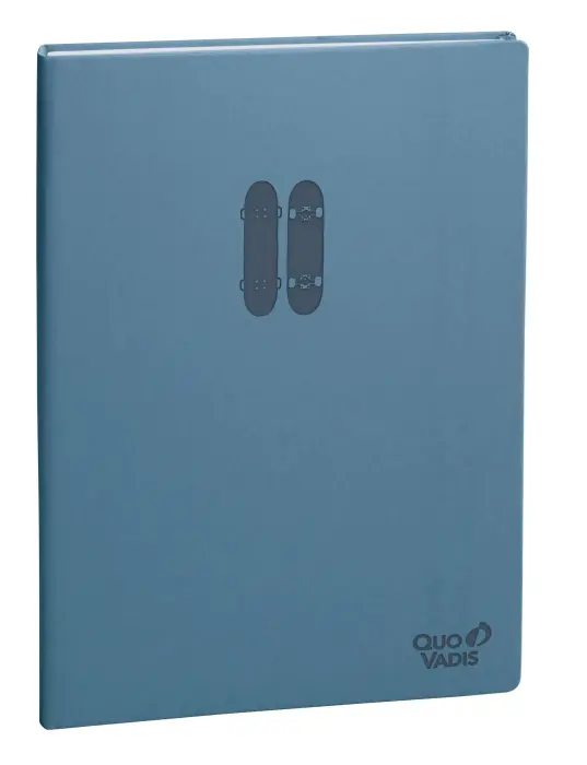 Quo Vadis - Carnet de notes - Paco - Pages Lignées - 15x21 cm - Papier Clairefontaine blanc - Bleu celeste