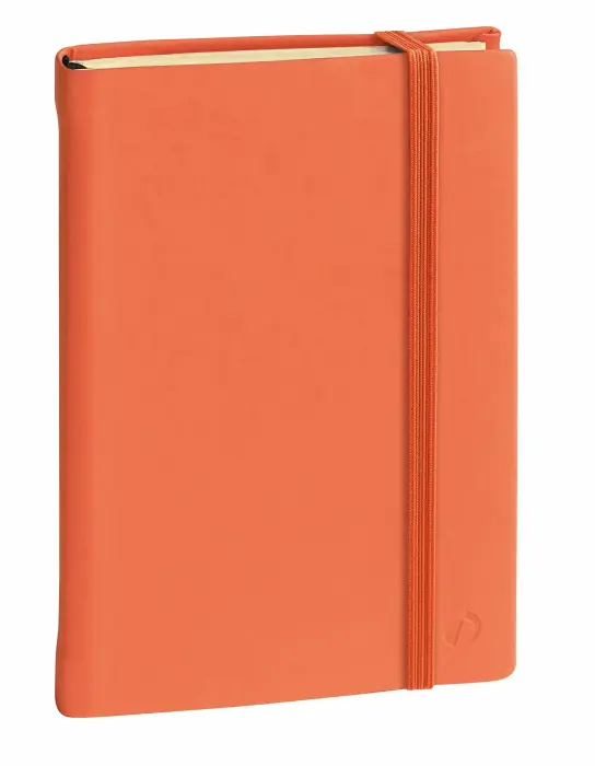 Quo Vadis - Carnet de notes - Silk - Pages Lignées - 10x15 cm - Papier Clairefontaine blanc - Orange Abricot