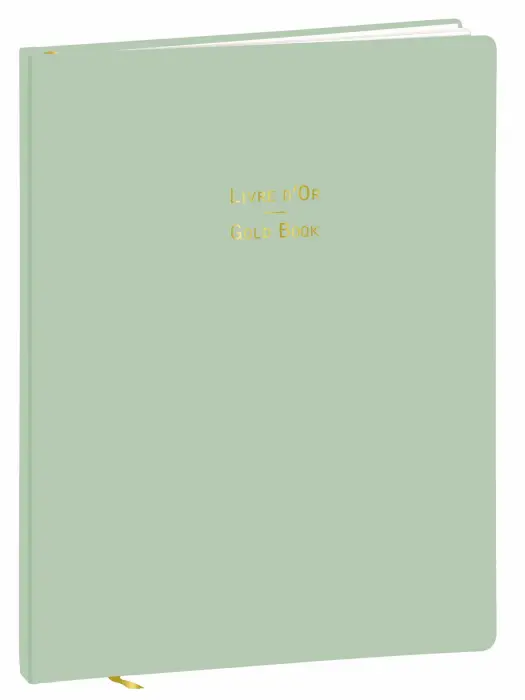 Quo Vadis - Livre d'or - Pastel - 21x27 cm - Papier Clairefontaine blanc - Vert clair