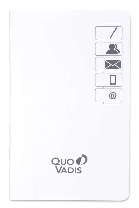 Quo Vadis - REPERTOIRE AGENDA Blanc 32 pages Indexé - 16x24 cm - Papier Clairefontaine blanc