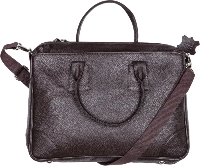 Quo Vadis - Sacoche cabas - Goya - 38x29x7 cm - Cuir pleine fleur de vachette - Marron