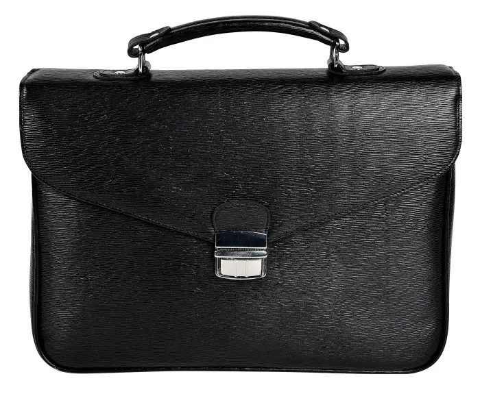Quo Vadis - Sacoche - Eaton - 30x27x05 cm - Cuir pleine fleur de vachette - Noir - PROMO