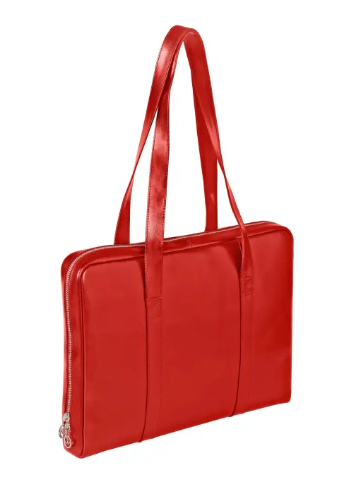Quo Vadis - Sacoche - Satiny - 38x28,5x5 cm - Cuir pleine fleur de vachette - Rouge
