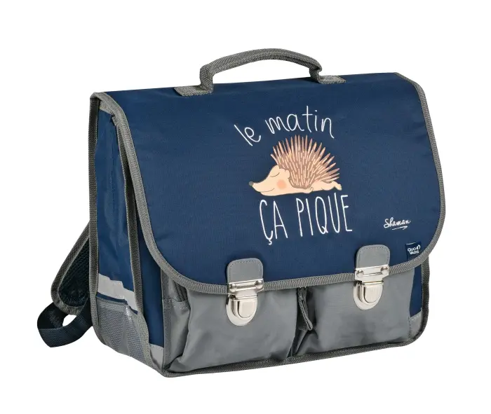 Quo Vadis - Cartable scolaire - Shaman - 38x30x14 cm - Toile (polyester) - Le matin çà pique - PROMO