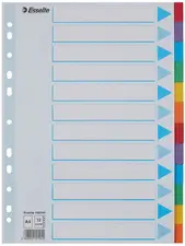 Esselte Intercalaires en carton, unis, A4, 10 touches
