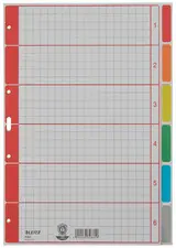 LEITZ Intercalaires en carton extra solide, blanc, A4, 10